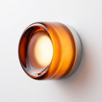 Nordic dimpled glass wall light by lunavera — round Ø 13 cm shade with warm white LED