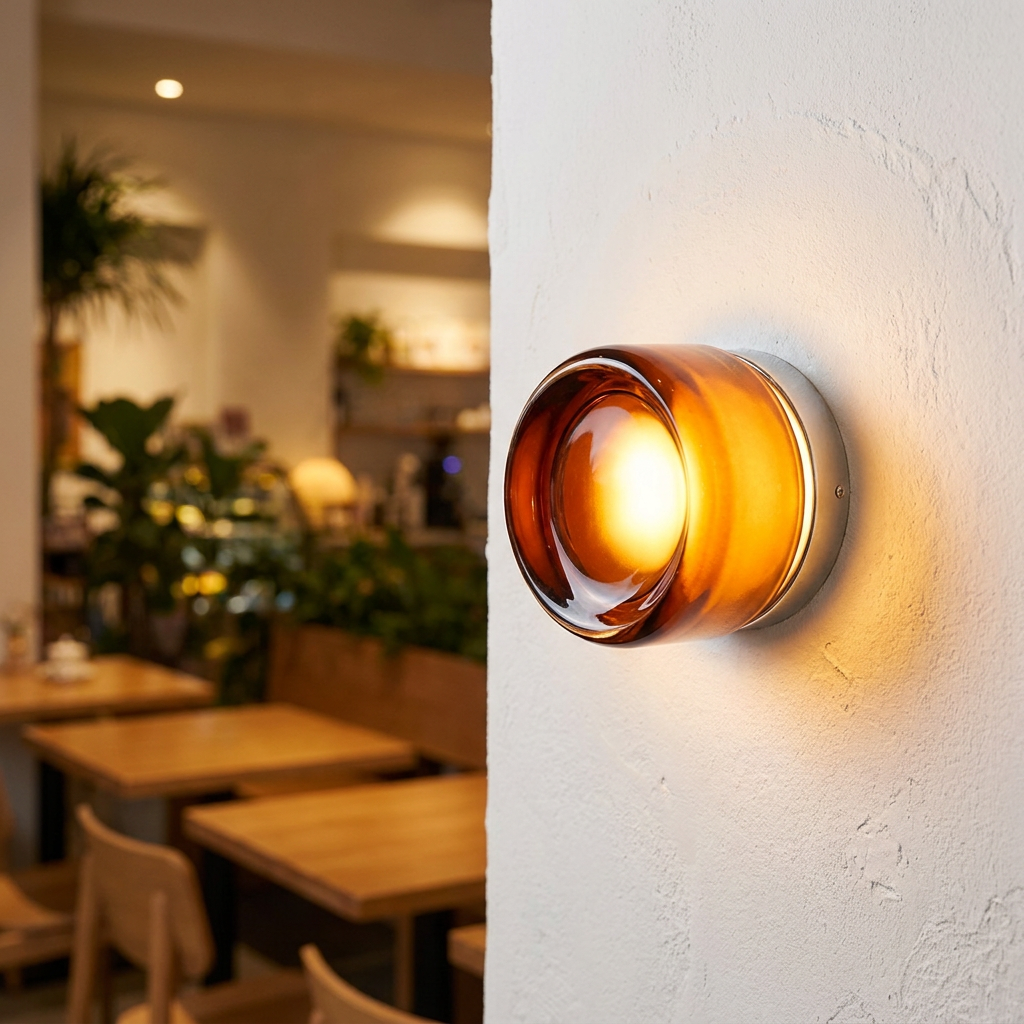 lunavera Nordic dimpled wall light — Scandinavian designer glass wall lighting