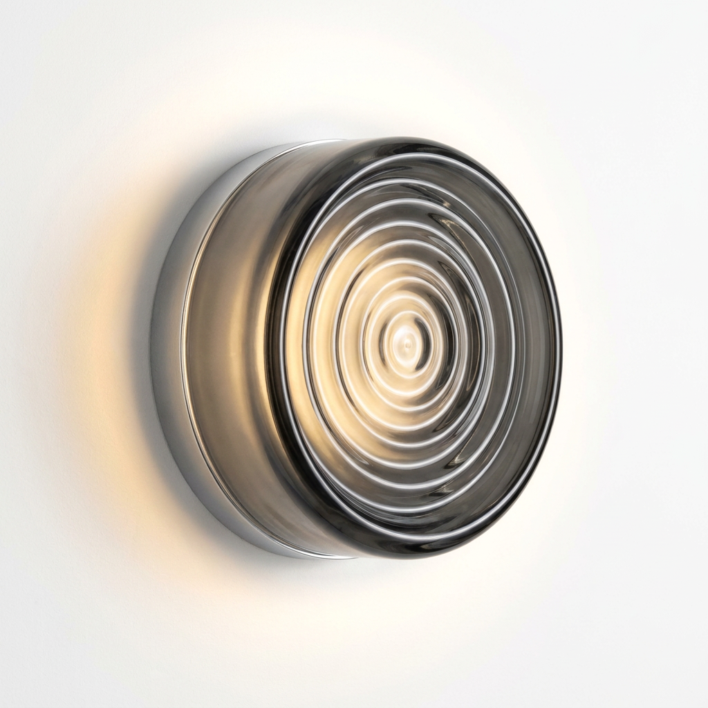 Fresnel Ribbed Glass Wall Light
