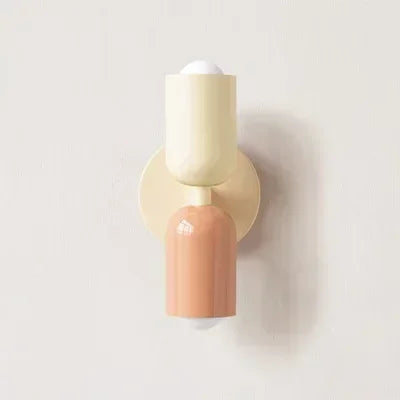Macaron style wall lamp by lunavera — plated metal shades