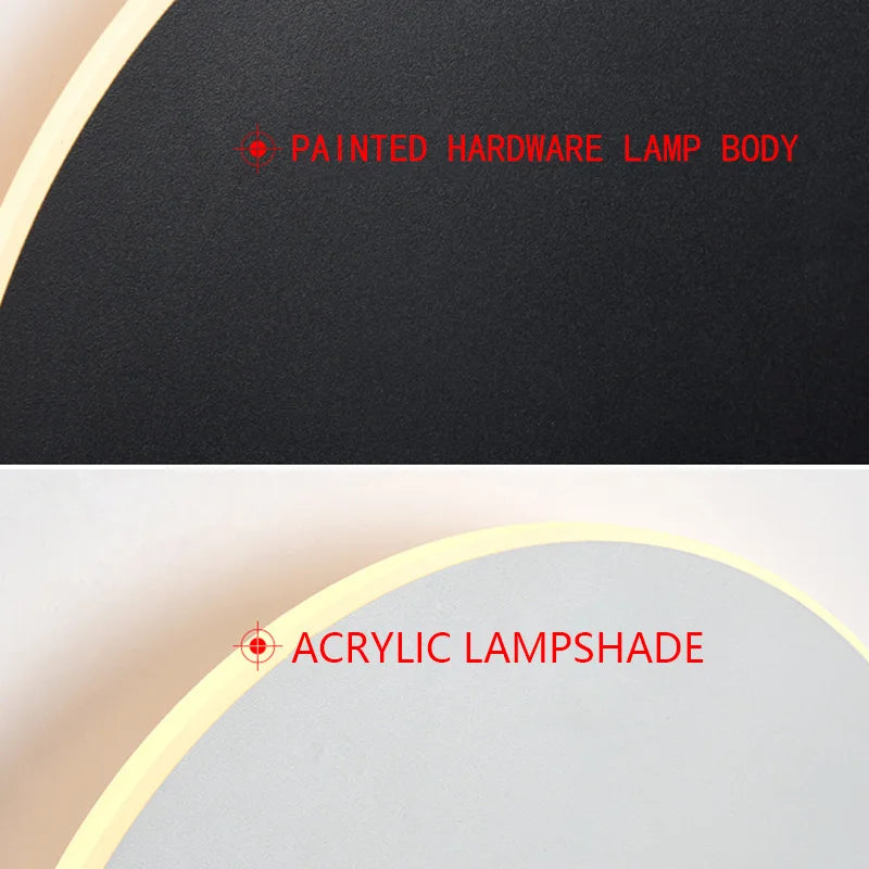 lunavera round wall light with warm white LED