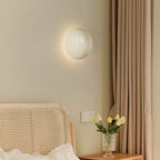 Round painted metal wall light by lunavera