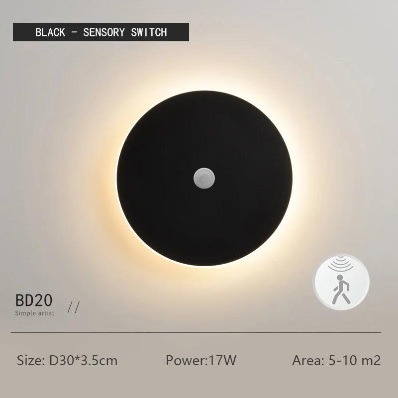 Round sensor wall light by lunavera — turns on when movement is detected