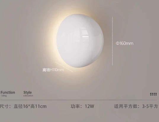 Round metal wall light by lunavera — knob switch